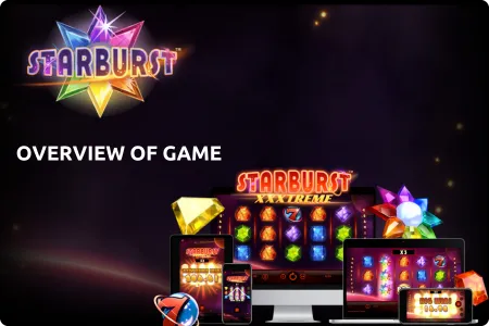 Colorful symbols spinning in Starburst game